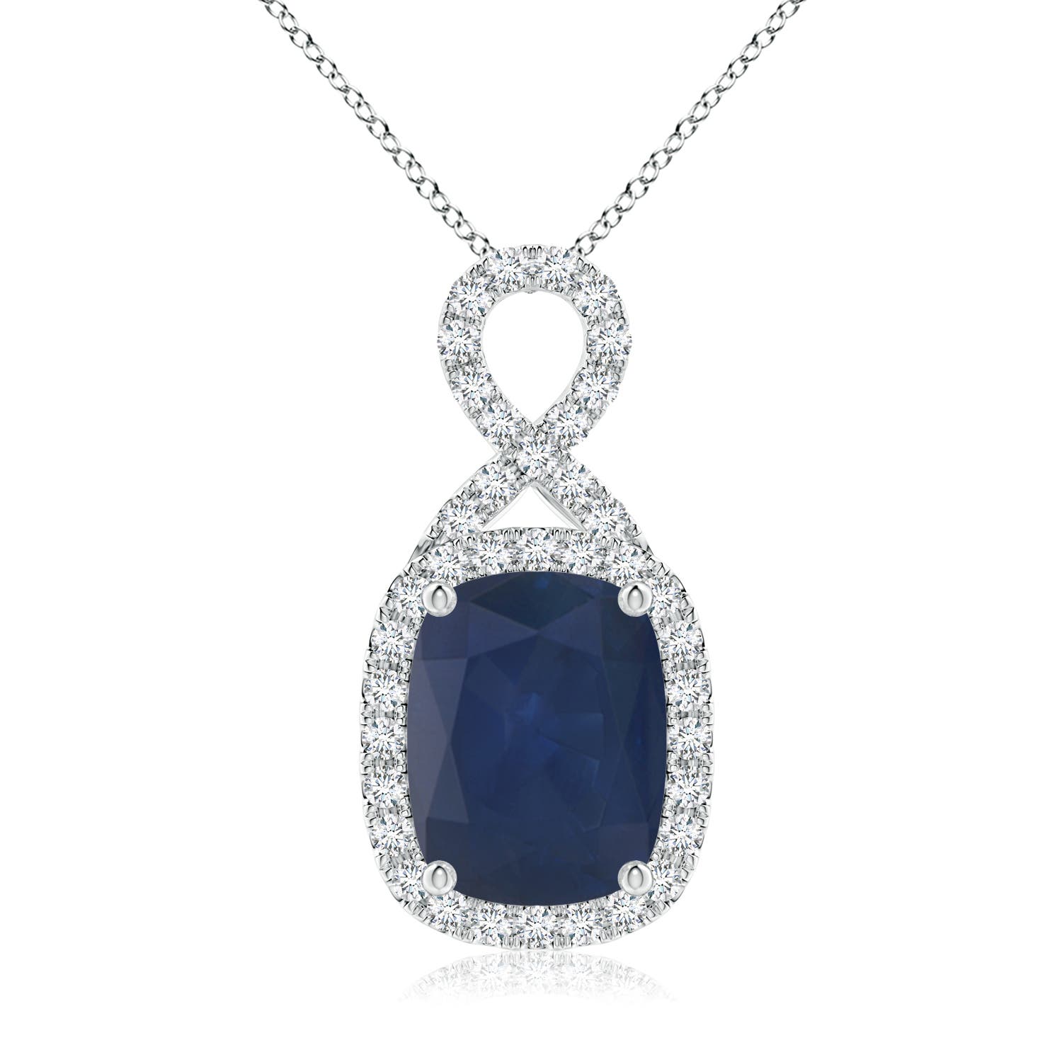 A - Blue Sapphire / 1.73 CT / 14 KT White Gold