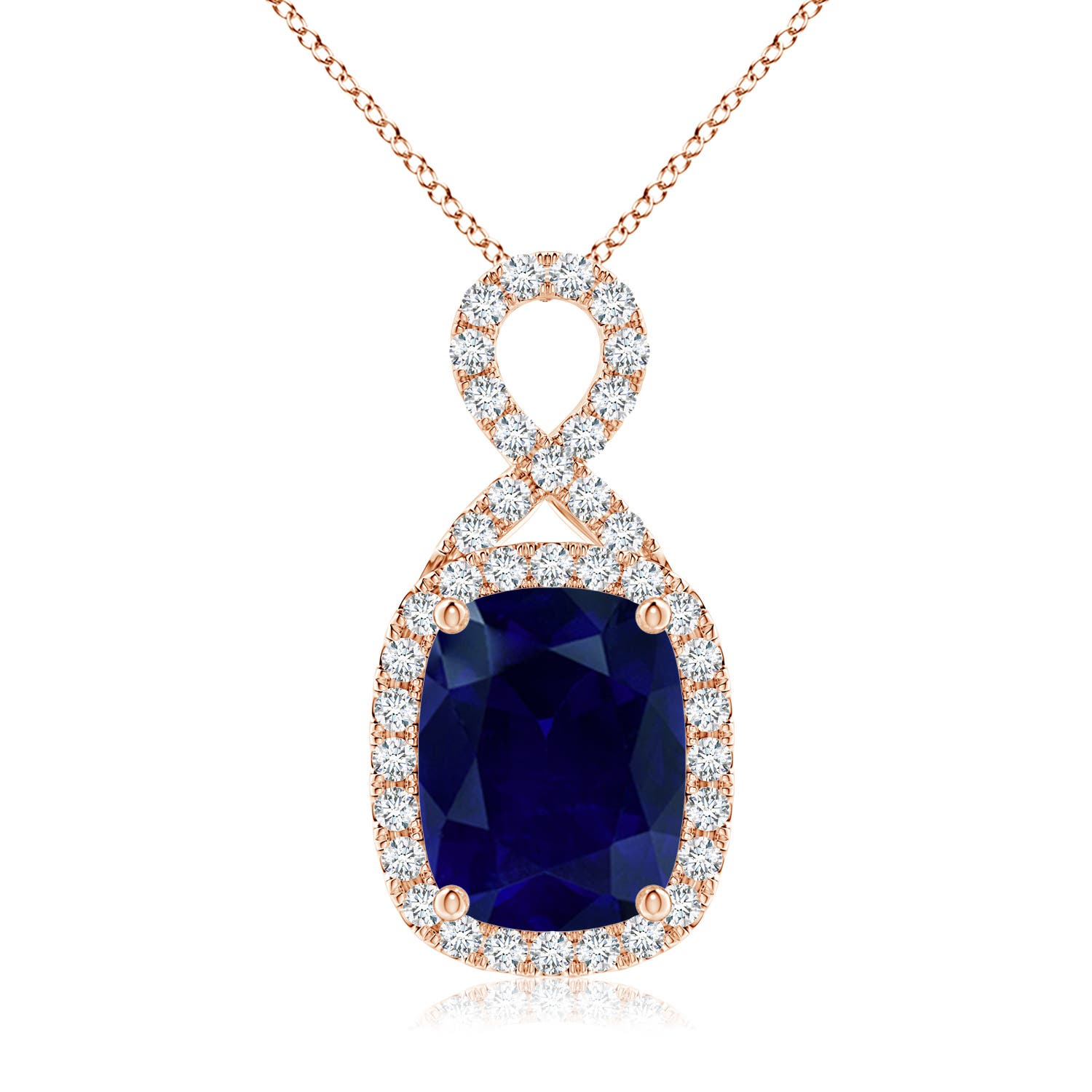 AA - Blue Sapphire / 1.73 CT / 14 KT Rose Gold