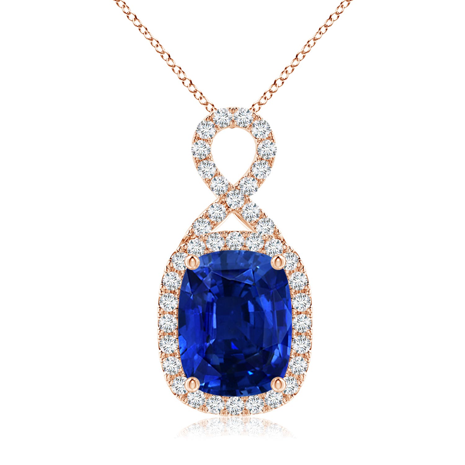 AAAA - Blue Sapphire / 1.73 CT / 14 KT Rose Gold