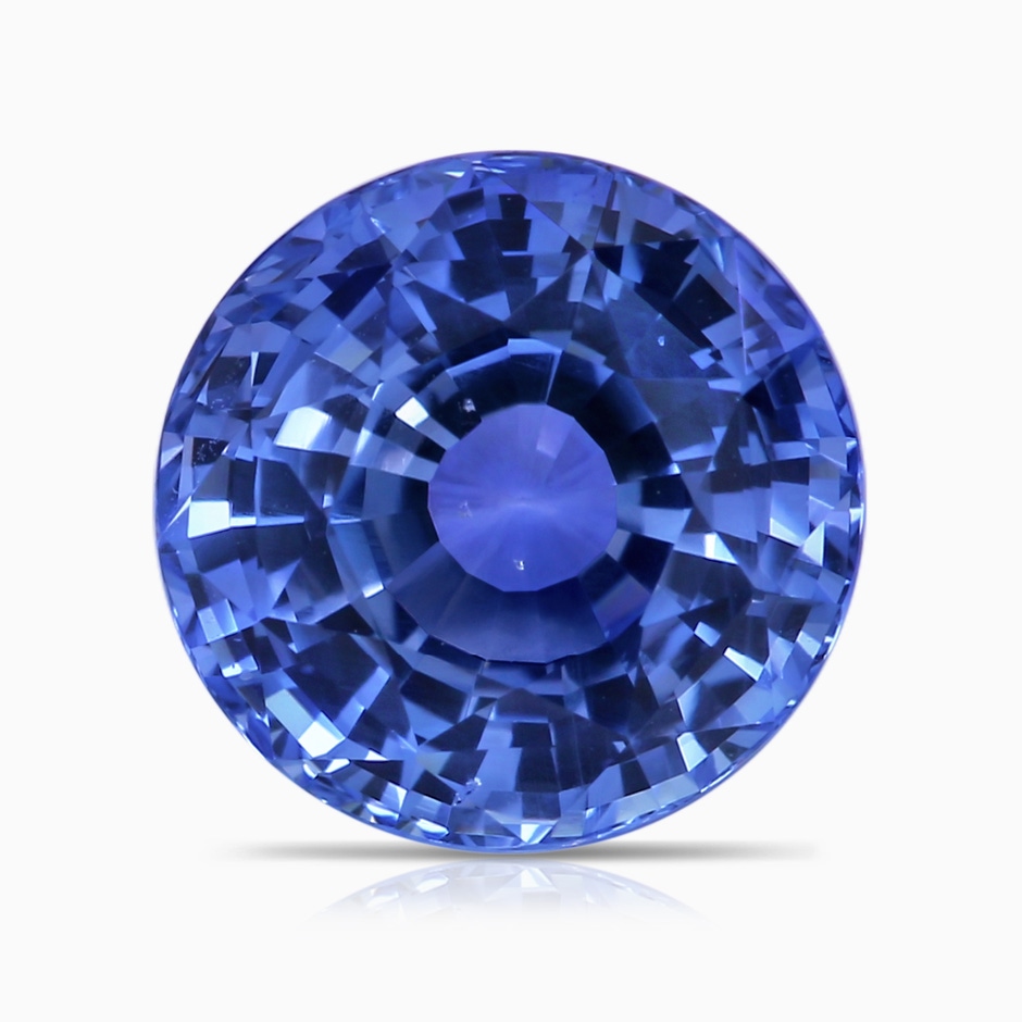 10.61-10.80x7.38mm AA GIA Certified Blue sapphire Double Halo Pendant in 18K White Gold Side 599