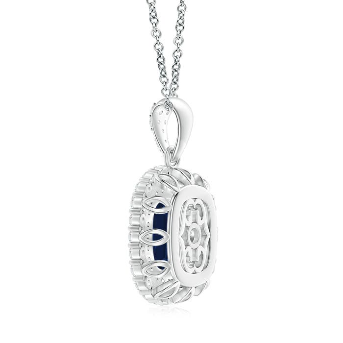 AAA - Blue Sapphire / 2.53 CT / 14 KT White Gold