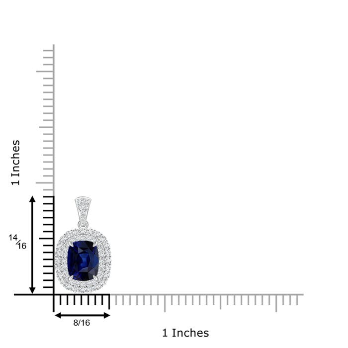 AAA - Blue Sapphire / 2.53 CT / 14 KT White Gold