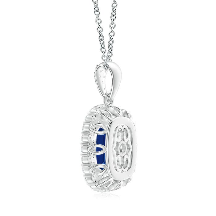 AAAA - Blue Sapphire / 2.53 CT / 14 KT White Gold