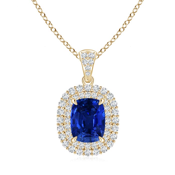 AAAA - Blue Sapphire / 2.53 CT / 14 KT Yellow Gold