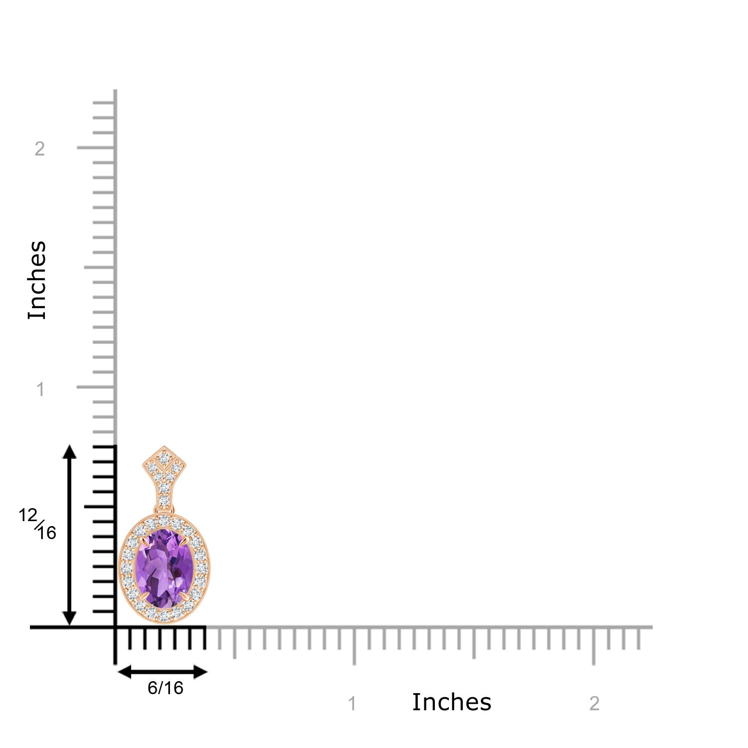 AA - Amethyst / 1.79 CT / 14 KT Rose Gold