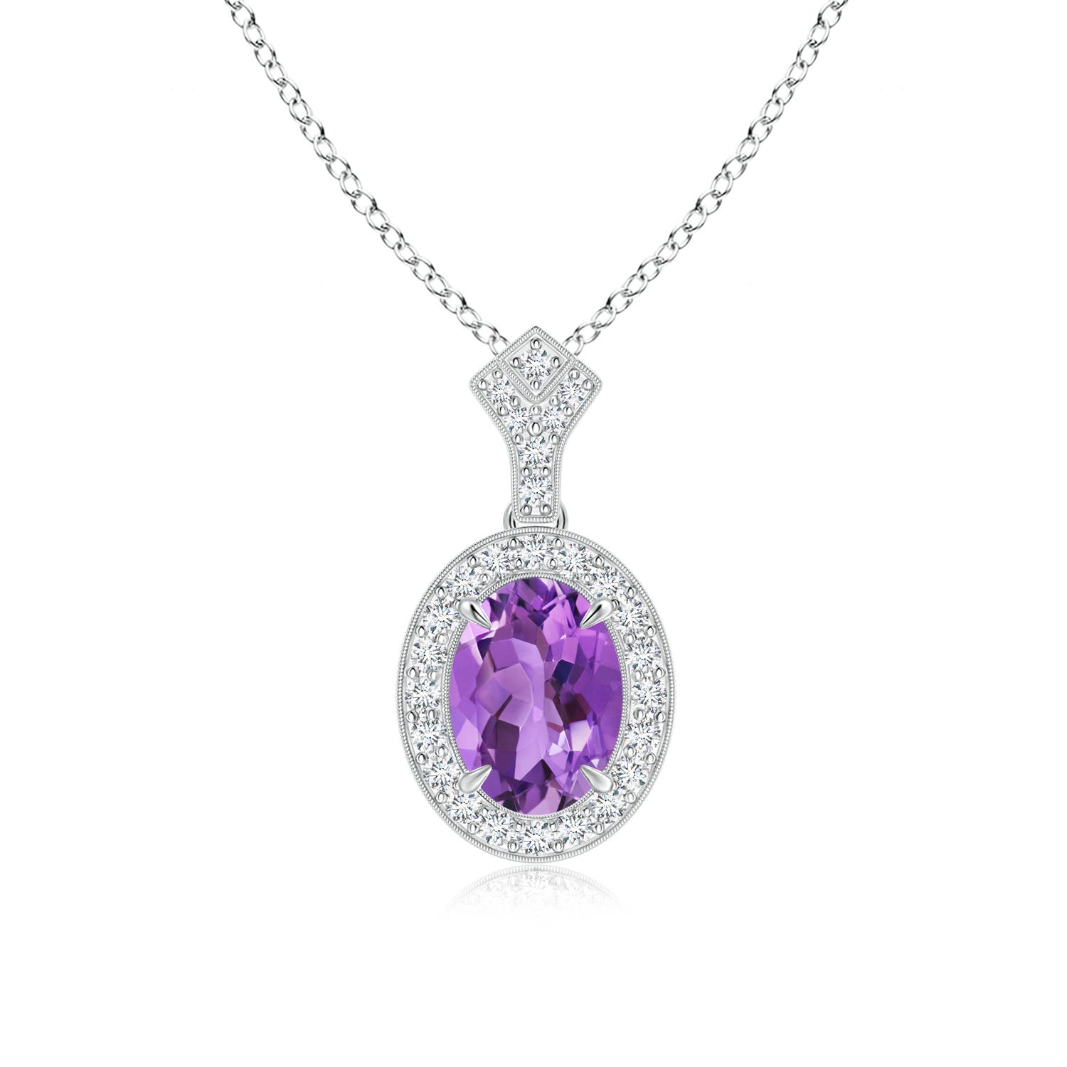 AA - Amethyst / 1.79 CT / 14 KT White Gold