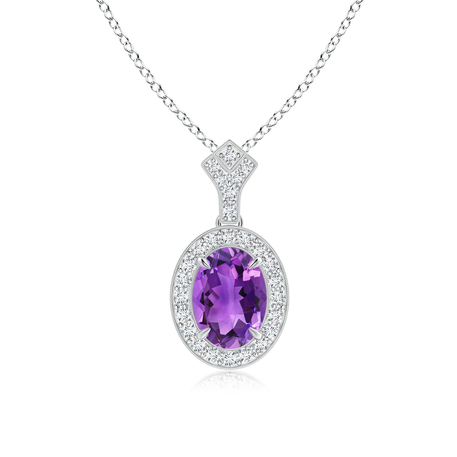 AAA - Amethyst / 1.79 CT / 14 KT White Gold