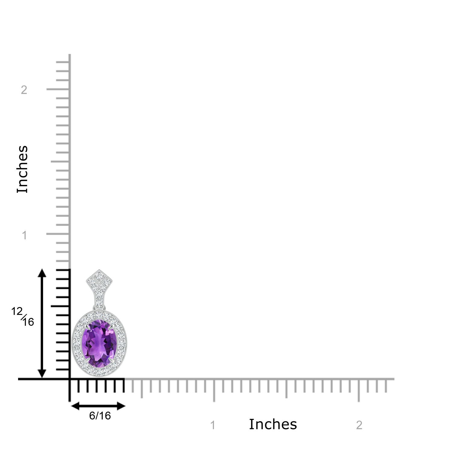 AAA - Amethyst / 1.79 CT / 14 KT White Gold