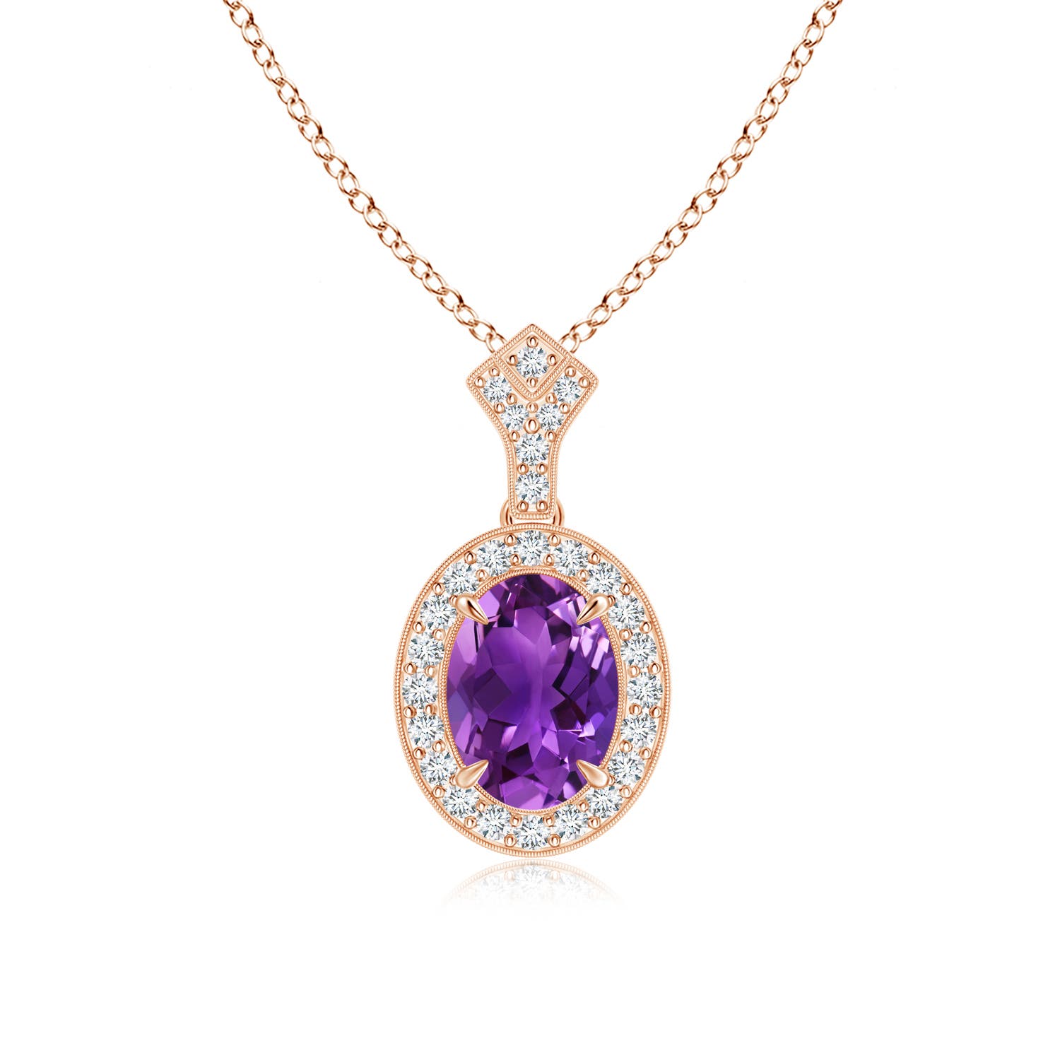 AAAA - Amethyst / 1.79 CT / 14 KT Rose Gold