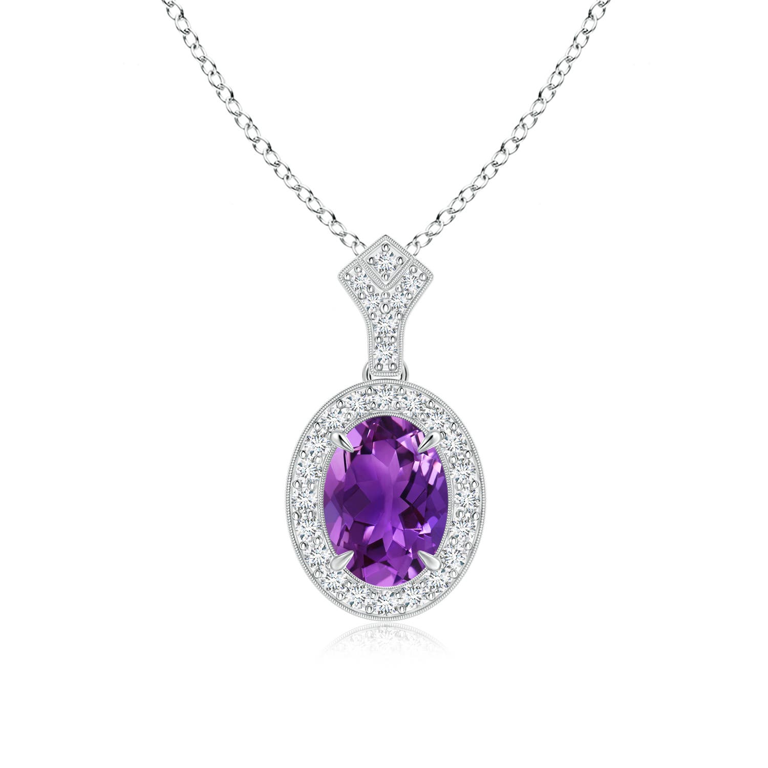 AAAA - Amethyst / 1.79 CT / 14 KT White Gold