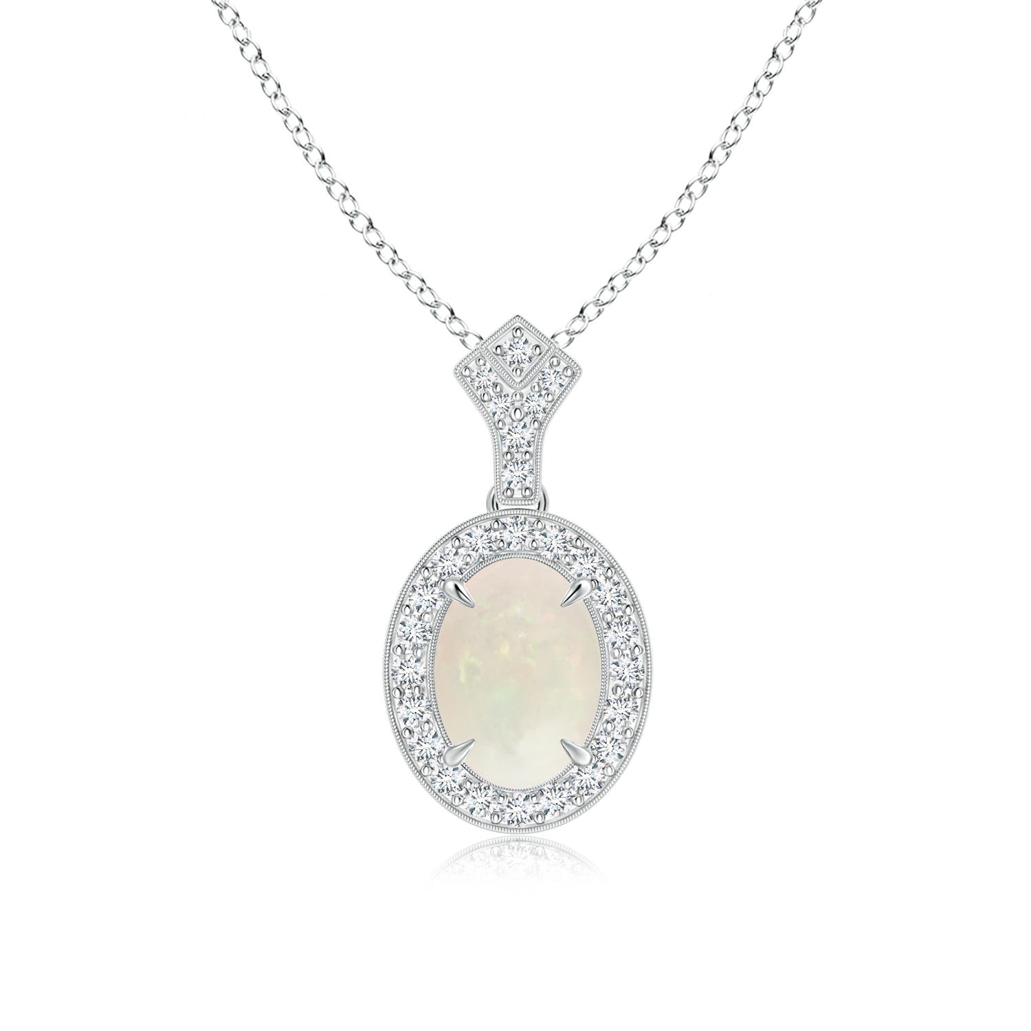 A - Opal / 0.99 CT / 14 KT White Gold