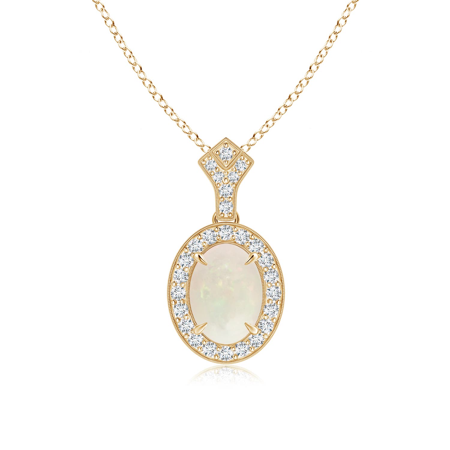 A - Opal / 0.99 CT / 14 KT Yellow Gold