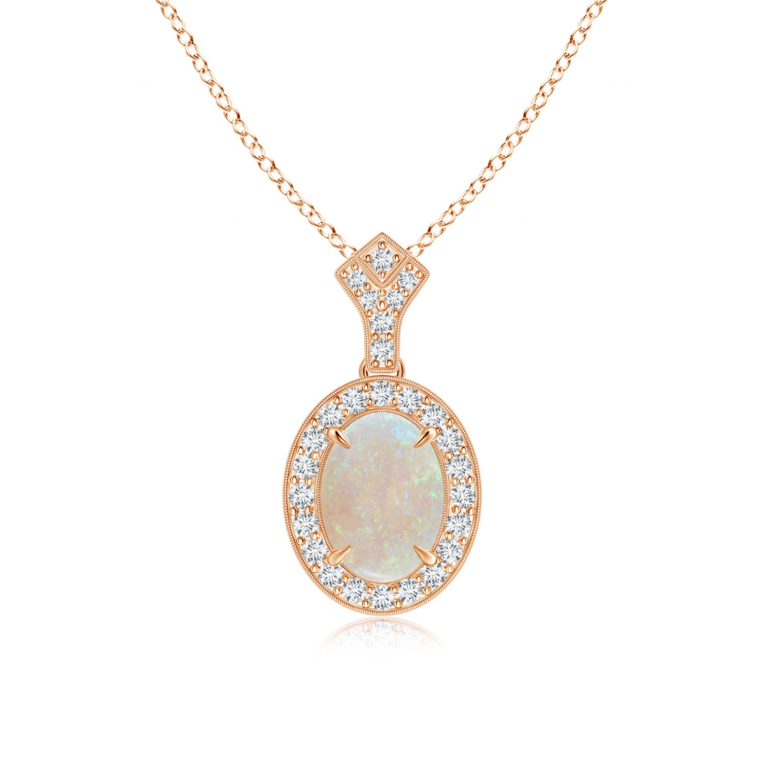 AA - Opal / 0.99 CT / 14 KT Rose Gold