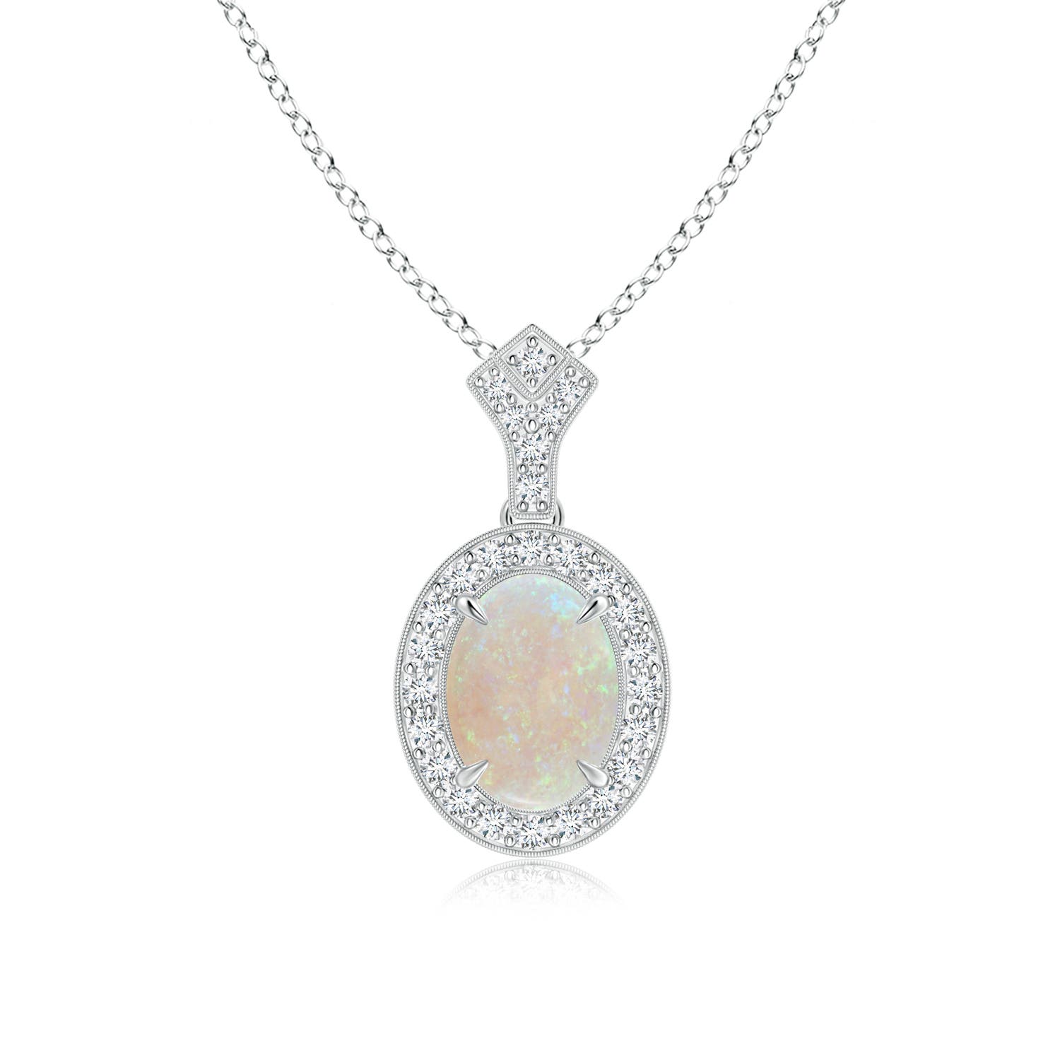 AA - Opal / 0.99 CT / 14 KT White Gold