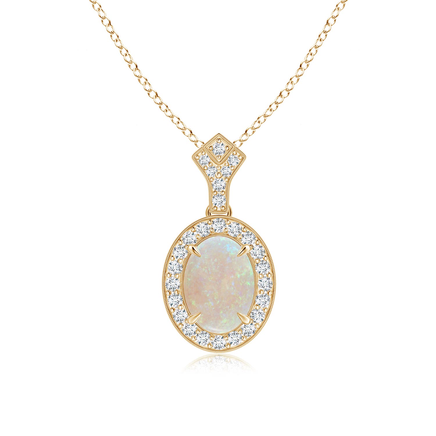 AA - Opal / 0.99 CT / 14 KT Yellow Gold