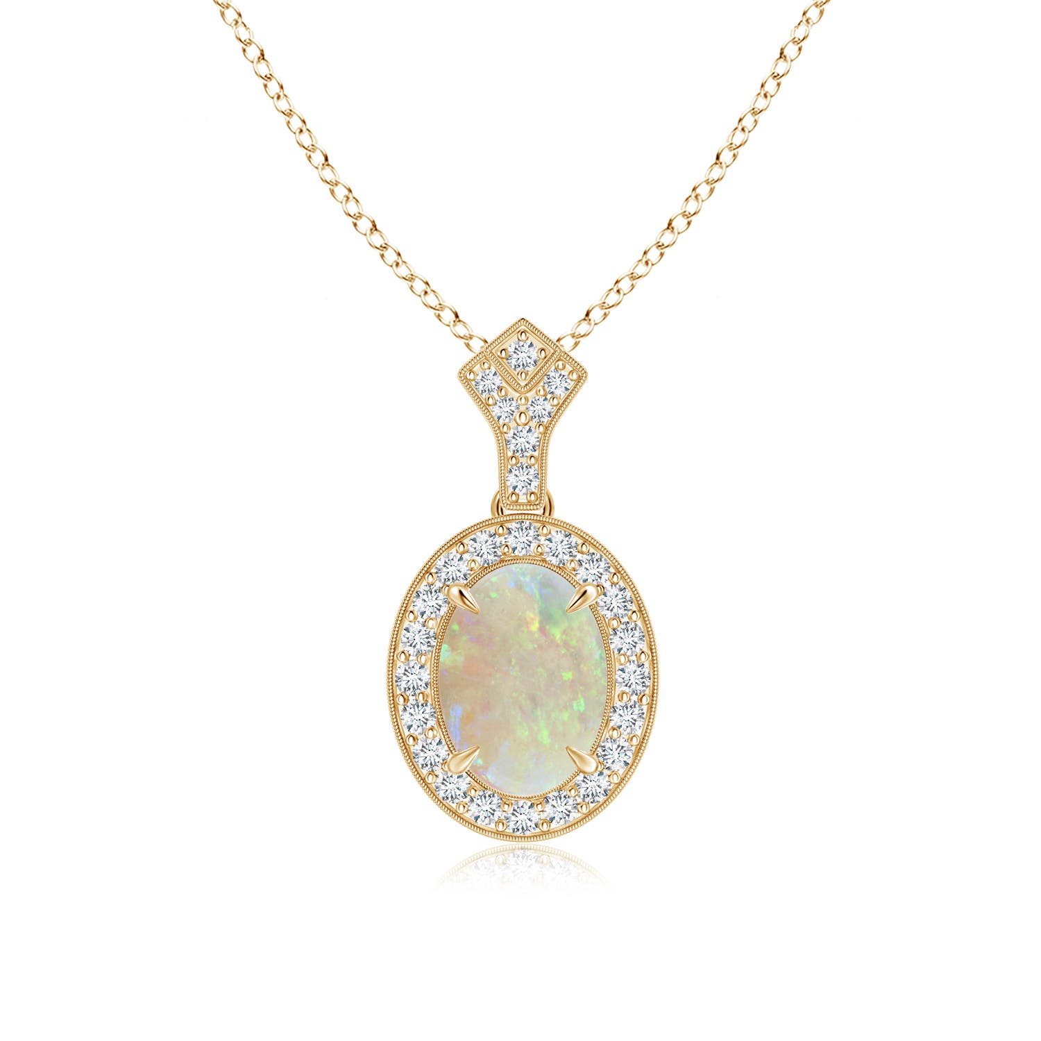 AAA - Opal / 0.99 CT / 14 KT Yellow Gold