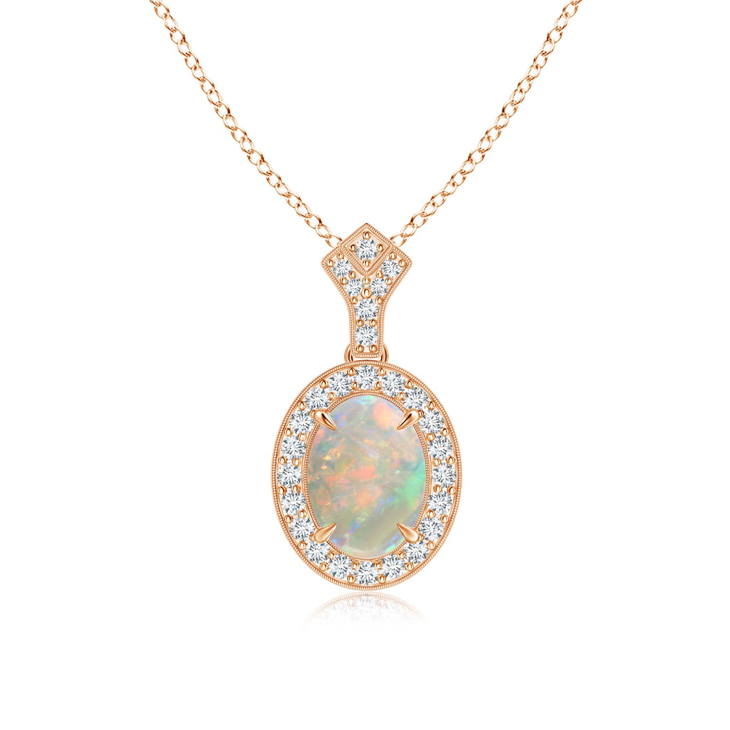 AAAA - Opal / 0.99 CT / 14 KT Rose Gold