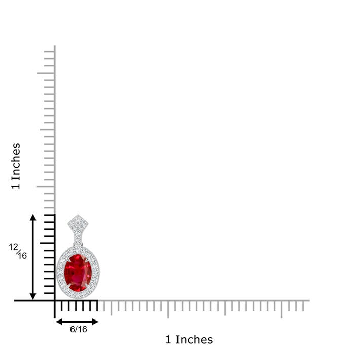 AAA - Ruby / 1.44 CT / 14 KT White Gold