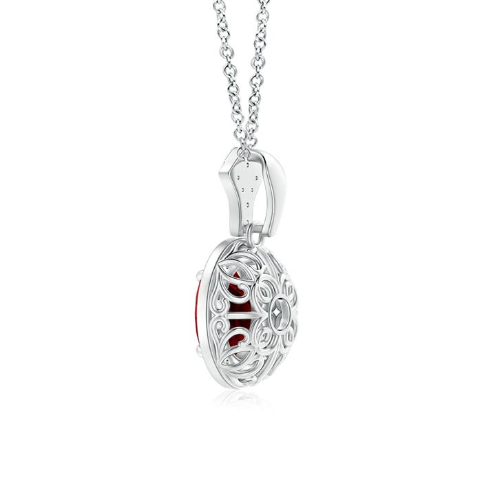 AAAA - Ruby / 1.44 CT / 14 KT White Gold