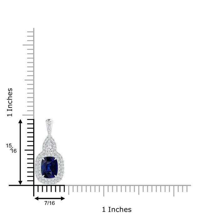 AAA - Blue Sapphire / 2.07 CT / 14 KT White Gold