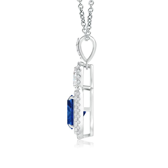 AAAA - Blue Sapphire / 2.07 CT / 14 KT White Gold