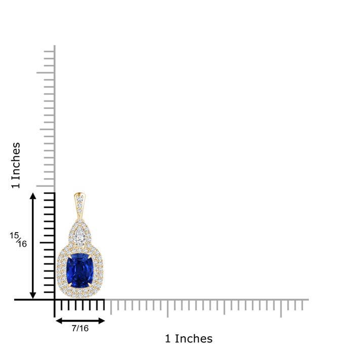 AAAA - Blue Sapphire / 2.07 CT / 14 KT Yellow Gold