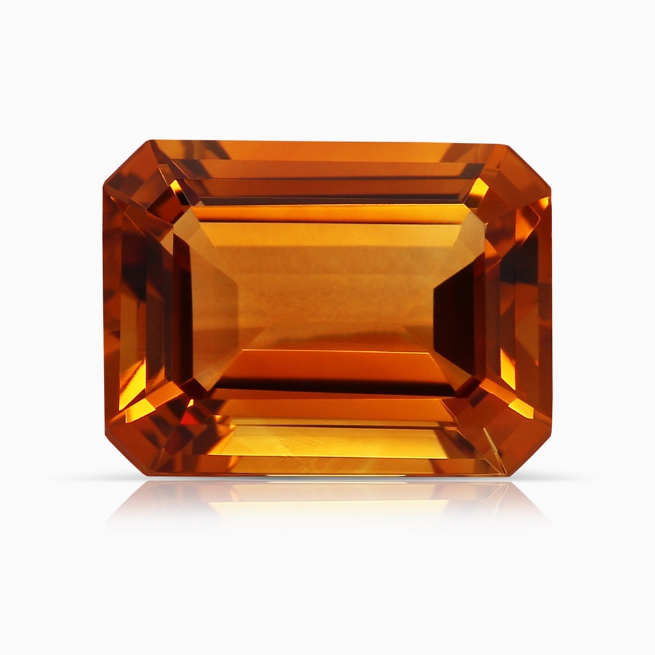 12.09x9.06x5.93mm AAAA GIA Certified Emerald-Cut CItrine Halo Pendant with Diamond Accents in P950 Platinum side 599