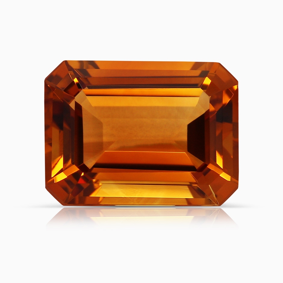 12.09x9.06x5.93mm AAAA GIA Certified Emerald-Cut CItrine Halo Pendant with Diamond Accents in White Gold side 599