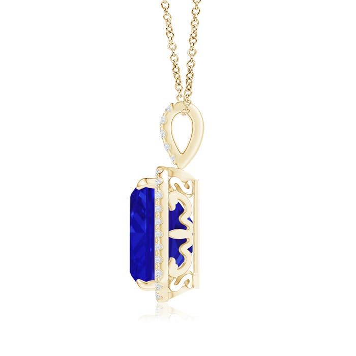 AAAA - Tanzanite / 3.37 CT / 14 KT Yellow Gold