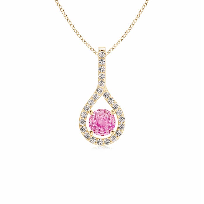 A - Pink Sapphire / 0.45 CT / 14 KT Yellow Gold