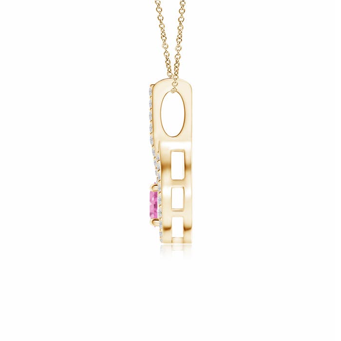 A - Pink Sapphire / 0.45 CT / 14 KT Yellow Gold