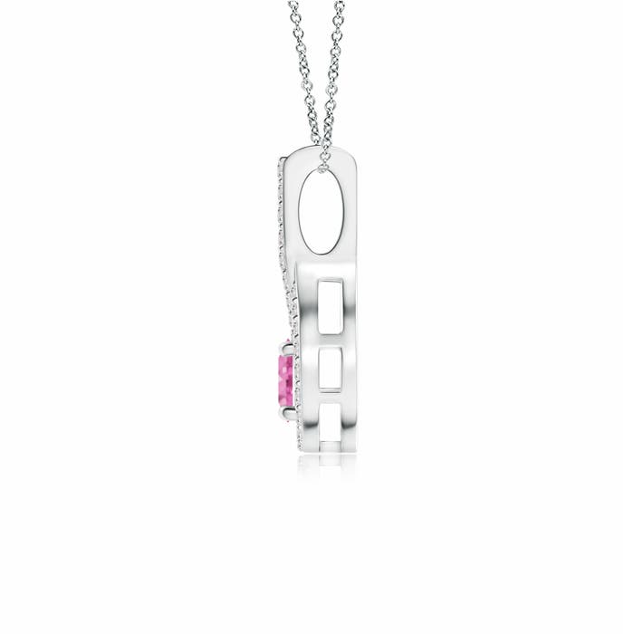 AA - Pink Sapphire / 0.45 CT / 14 KT White Gold