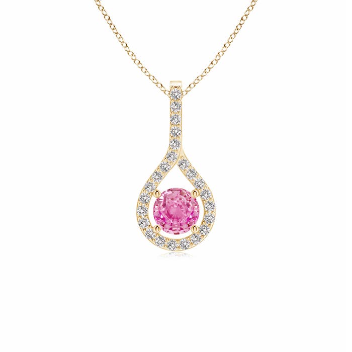 AA - Pink Sapphire / 0.45 CT / 14 KT Yellow Gold