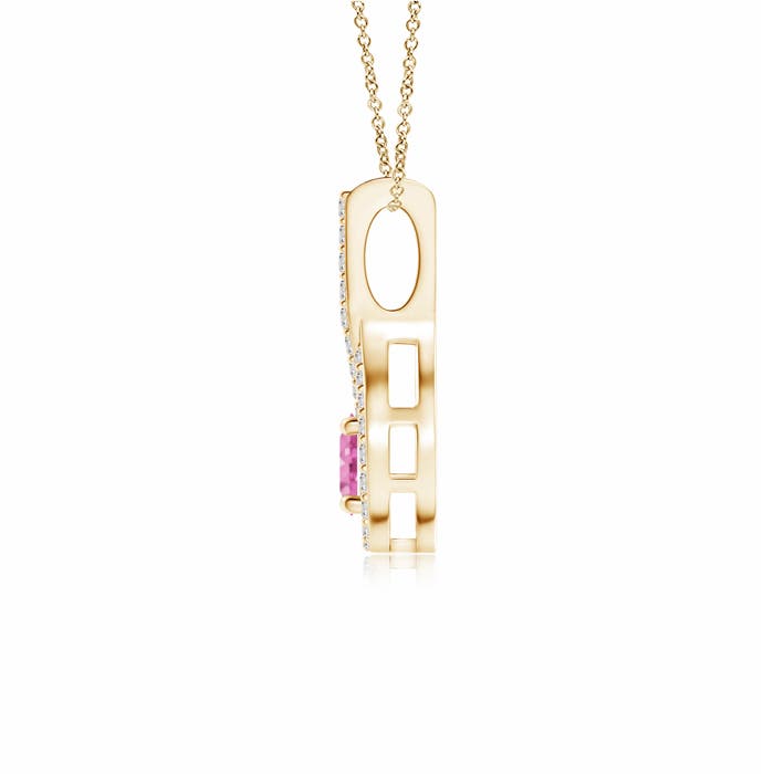 AA - Pink Sapphire / 0.45 CT / 14 KT Yellow Gold