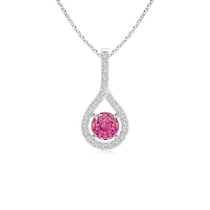 AAA - Pink Sapphire / 0.45 CT / 14 KT White Gold