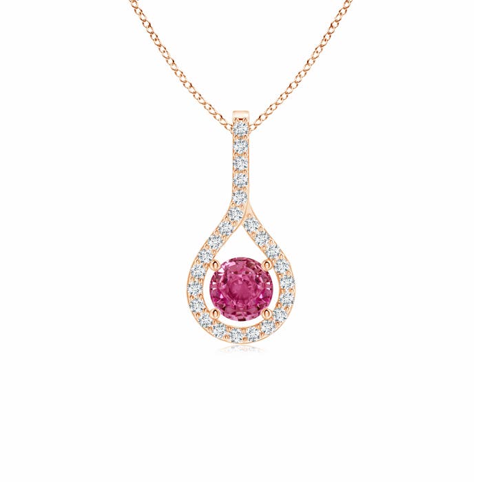 AAAA - Pink Sapphire / 0.45 CT / 14 KT Rose Gold