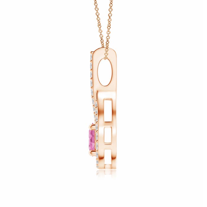 A - Pink Sapphire / 0.79 CT / 14 KT Rose Gold