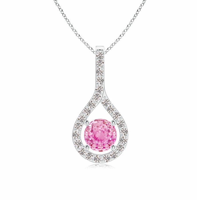 A - Pink Sapphire / 0.79 CT / 14 KT White Gold