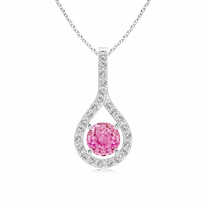 AA - Pink Sapphire / 0.79 CT / 14 KT White Gold