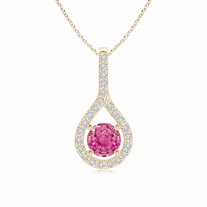 AAA - Pink Sapphire / 0.79 CT / 14 KT Yellow Gold