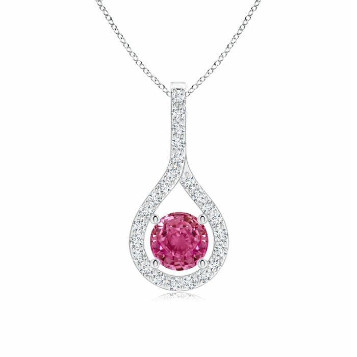 AAAA - Pink Sapphire / 0.79 CT / 14 KT White Gold