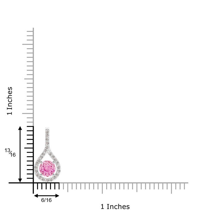 A - Pink Sapphire / 1.25 CT / 14 KT White Gold