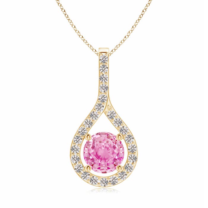 A - Pink Sapphire / 1.25 CT / 14 KT Yellow Gold