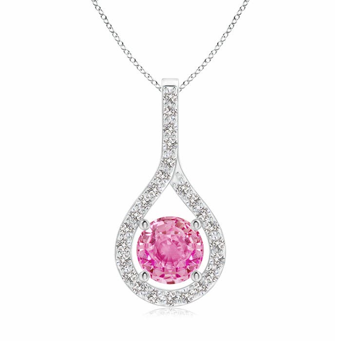 AA - Pink Sapphire / 1.25 CT / 14 KT White Gold