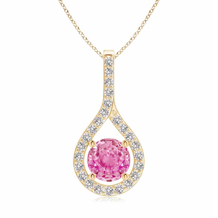 AA - Pink Sapphire / 1.25 CT / 14 KT Yellow Gold