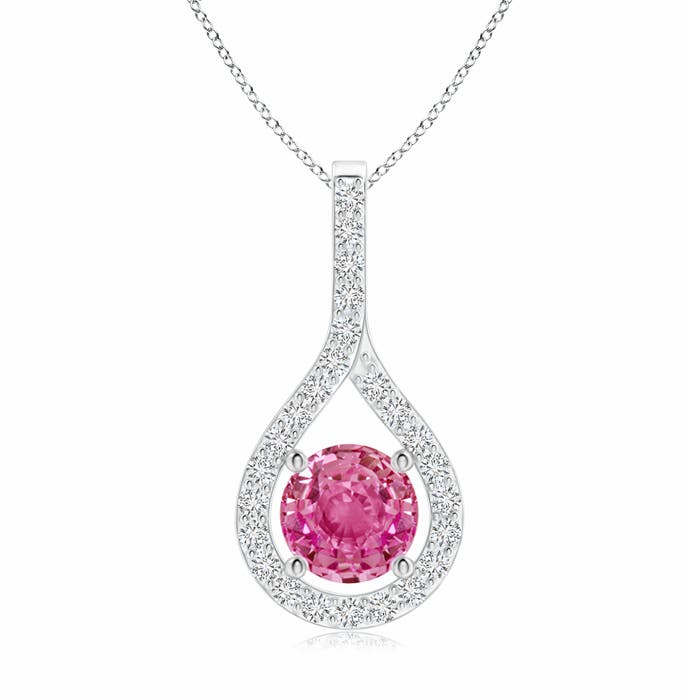 AAA - Pink Sapphire / 1.25 CT / 14 KT White Gold