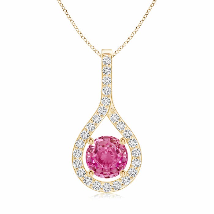 AAA - Pink Sapphire / 1.25 CT / 14 KT Yellow Gold