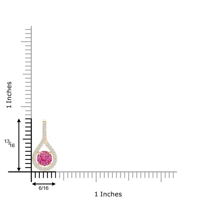 AAA - Pink Sapphire / 1.25 CT / 14 KT Yellow Gold