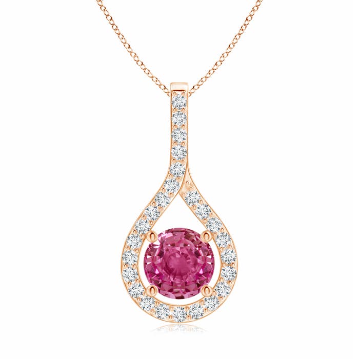 AAAA - Pink Sapphire / 1.25 CT / 14 KT Rose Gold