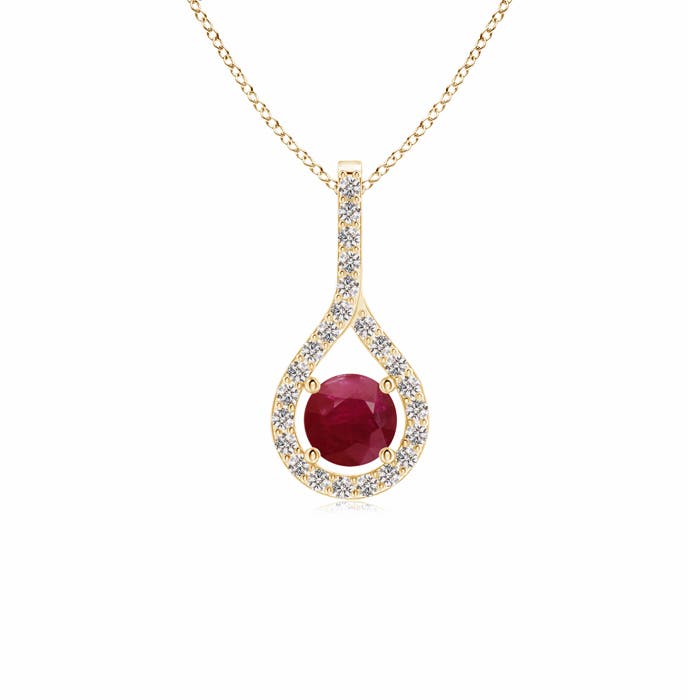 A - Ruby / 0.46 CT / 14 KT Yellow Gold